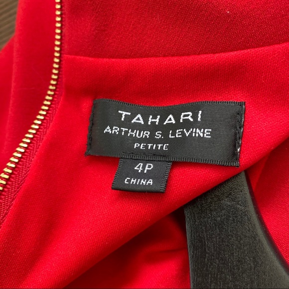 Tahari Red Mini Cocktail Dress - Picture 7 of 8